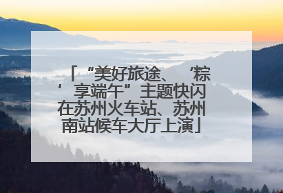 “美好旅途、‘粽’享端午”主题快闪在苏州火车站、苏州南站候车大厅上演