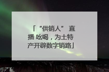 “供销人” 直播 吆喝，为土特产开辟数字销路