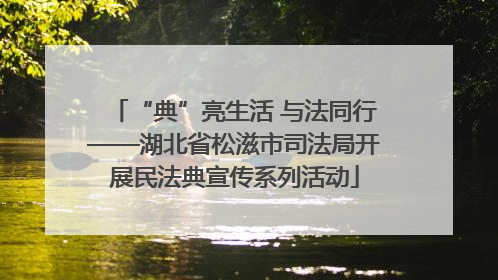 “典”亮生活 与法同行——湖北省松滋市司法局开展民法典宣传系列活动