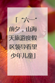 “六一”前夕，山海天旅游度假区领导看望少年儿童