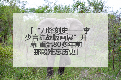“刀锋刻史——李少言抗战版画展”开幕 重温80多年前那段难忘历史