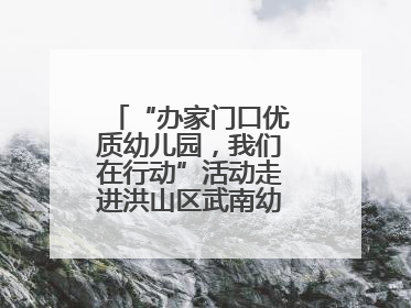 “办家门口优质幼儿园，我们在行动”活动走进洪山区武南幼儿园童趣园