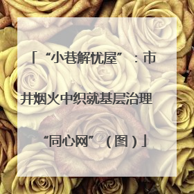“小巷解忧屋”：市井烟火中织就基层治理“同心网”（图）