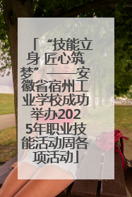 “技能立身 匠心筑梦”——安徽省宿州工业学校成功举办2025年职业技能活动周各项活动