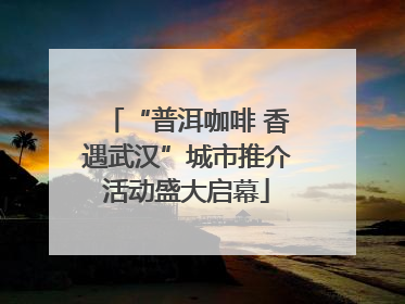 “普洱咖啡 香遇武汉”城市推介活动盛大启幕
