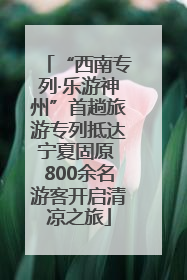 “西南专列·乐游神州”首趟旅游专列抵达宁夏固原 800余名游客开启清凉之旅