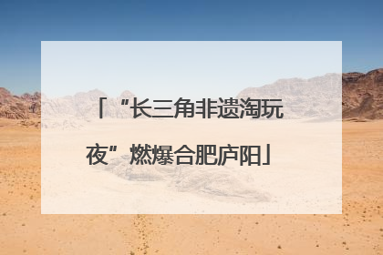 “长三角非遗淘玩夜”燃爆合肥庐阳