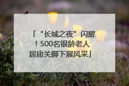 “长城之夜”闪耀！500名银龄老人居庸关脚下展风采