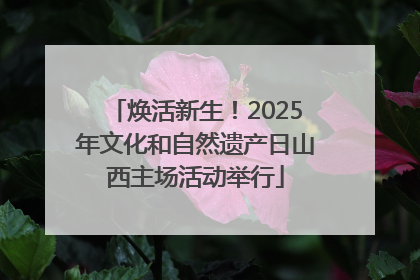 焕活新生！2025年文化和自然遗产日山西主场活动举行
