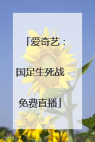 爱奇艺：国足生死战免费直播