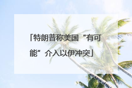特朗普称美国“有可能”介入以伊冲突