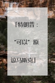 特朗普：“可以”原谅马斯克
