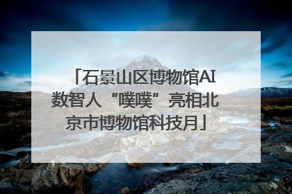 石景山区博物馆AI数智人“噗噗”亮相北京市博物馆科技月