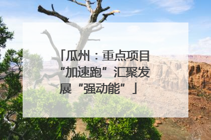 瓜州：重点项目“加速跑”汇聚发展“强动能”