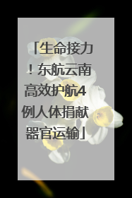 生命接力！东航云南高效护航4例人体捐献器官运输