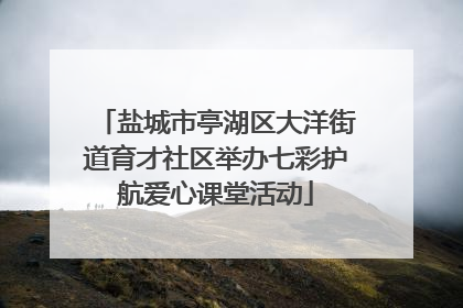 盐城市亭湖区大洋街道育才社区举办七彩护航爱心课堂活动