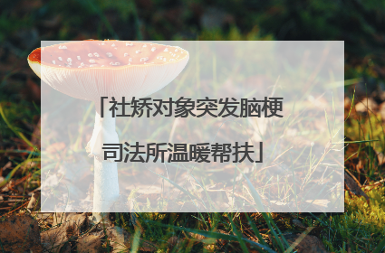 社矫对象突发脑梗 司法所温暖帮扶