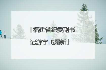福建省纪委副书记游宇飞履新