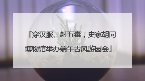 穿汉服、射五毒，史家胡同博物馆举办端午古风游园会