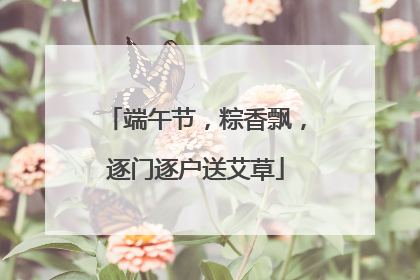 端午节，粽香飘，逐门逐户送艾草