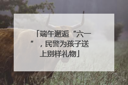 端午邂逅“六一”，民警为孩子送上别样礼物