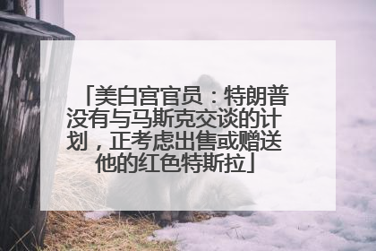 美白宫官员：特朗普没有与马斯克交谈的计划，正考虑出售或赠送他的红色特斯拉