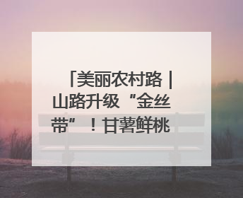 美丽农村路｜山路升级“金丝带”！甘薯鲜桃坐上“快车”，开去大市场
