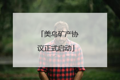 美乌矿产协议正式启动
