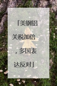 美钢铝关税加倍，多国表达反对