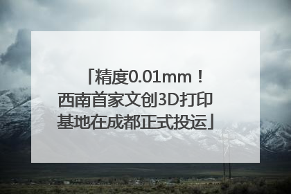 精度0.01mm！西南首家文创3D打印基地在成都正式投运