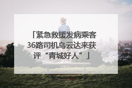 紧急救援发病乘客 36路司机乌云达来获评“青城好人”