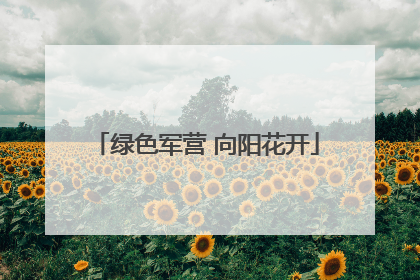 绿色军营 向阳花开
