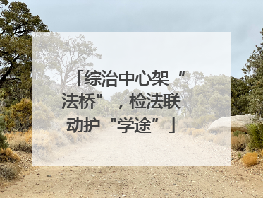 综治中心架“法桥”，检法联动护“学途”
