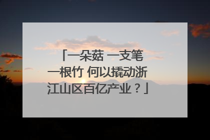 一朵菇 一支笔 一根竹 何以撬动浙江山区百亿产业？