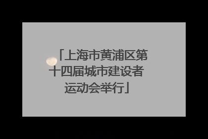 上海市黄浦区第十四届城市建设者运动会举行