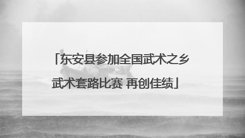 东安县参加全国武术之乡武术套路比赛 再创佳绩