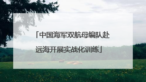 中国海军双航母编队赴远海开展实战化训练
