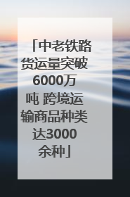 中老铁路货运量突破6000万吨 跨境运输商品种类达3000余种