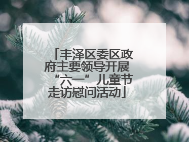 丰泽区委区政府主要领导开展“六一”儿童节走访慰问活动
