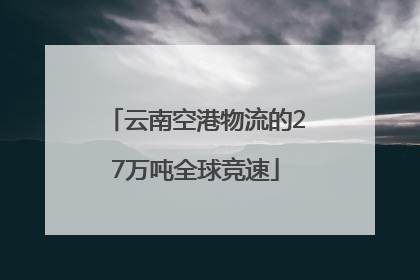 云南空港物流的27万吨全球竞速