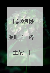 京密引水渠畔“一路生花”