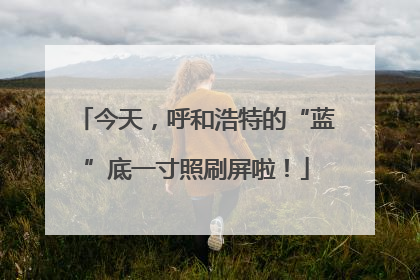 今天，呼和浩特的“蓝”底一寸照刷屏啦！