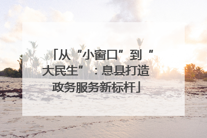 从“小窗口”到“大民生”：息县打造政务服务新标杆