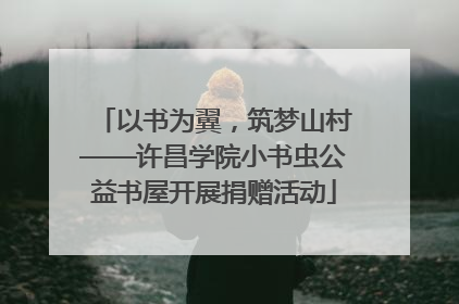 以书为翼，筑梦山村——许昌学院小书虫公益书屋开展捐赠活动