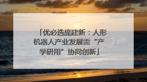 优必选庞建新：人形机器人产业发展需“产学研用”协同创新
