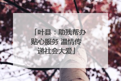 叶县：助残帮办贴心服务 温情传递社会大爱