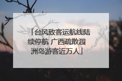 台风致客运航线陆续停航 广西疏散涠洲岛游客近万人