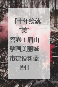 十年绘就 “美” 答卷！眉山擘画美丽城市建设新蓝图