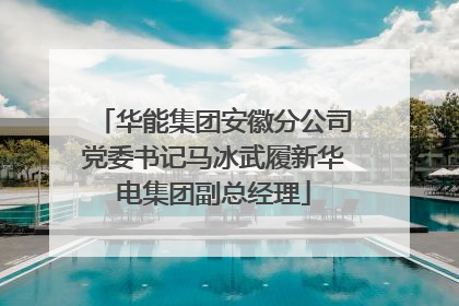 华能集团安徽分公司党委书记马冰武履新华电集团副总经理