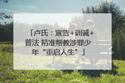 卢氏：宣告+训诫+普法 精准帮教涉罪少年“重启人生”